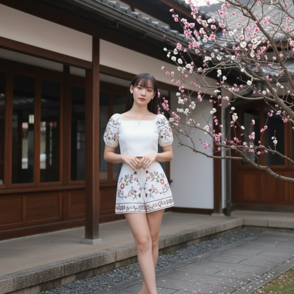 Alodia Broderie A Line Shorts Set <i class="fa-regular fa-pen-to-square" style="color: #FFD43B;"></i>