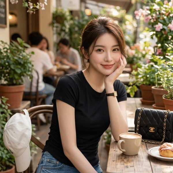 Slim Fit Basic Cotton Tee <i class="fa-regular fa-pen-to-square" style="color: #FFD43B;"></i>