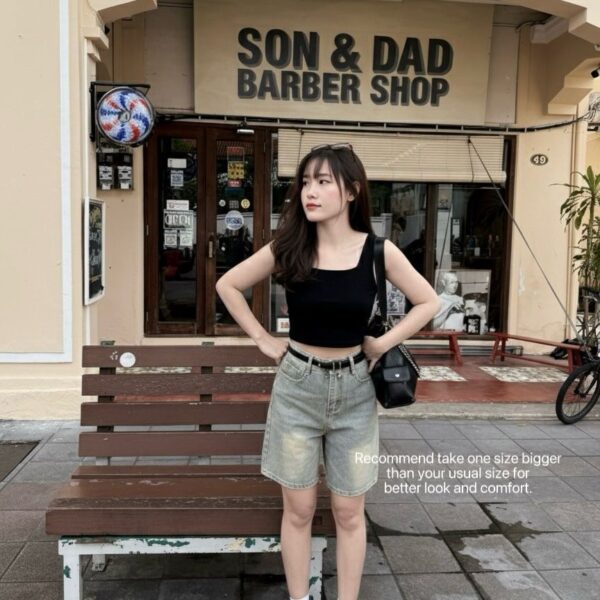 Summer Light Blue Quarter Denim Pants <i class="fa-regular fa-pen-to-square" style="color: #FFD43B;"></i>