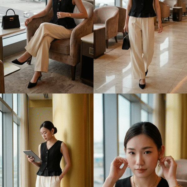 Claudette Suit Fabric Vest <i class="fa-regular fa-pen-to-square" style="color: #FFD43B;"></i>